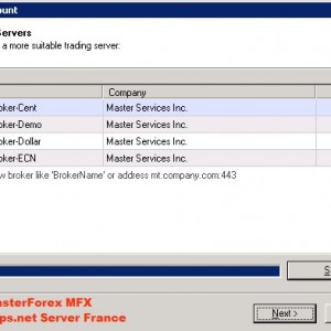 MasterForex MFX Server Eropa